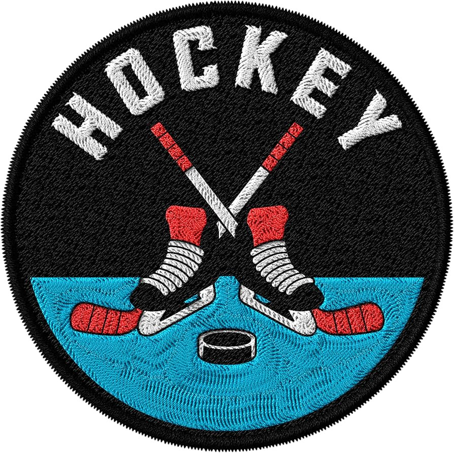 Ice Hockey Patch for Clothes Puck Stick Rink Slapshot Goal – Embroidered Iron on Patch for Back... | Amazon (US)