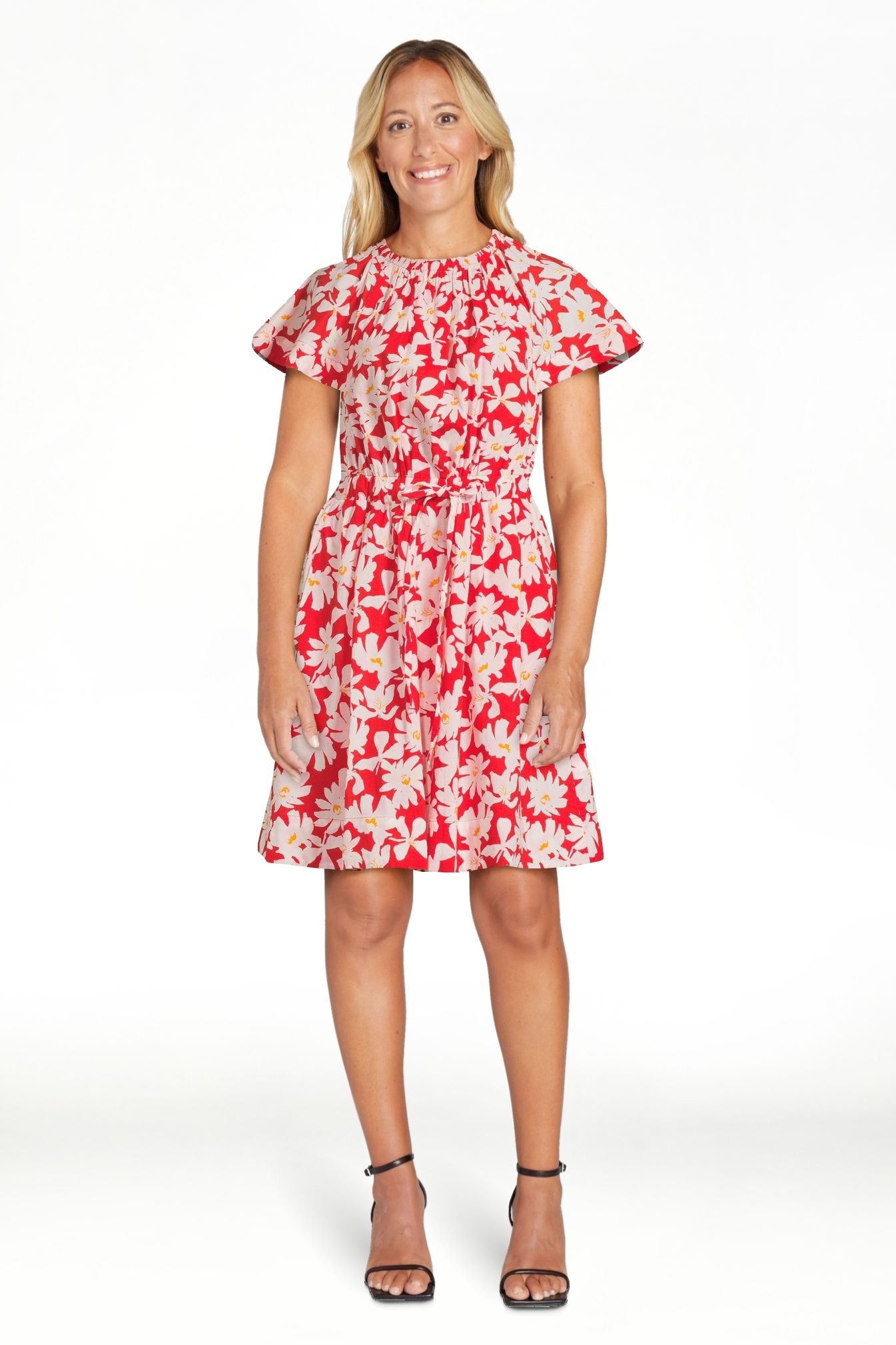 Free Assembly Women's Cotton Flutter Sleeve Mini Dress, Sizes XS-XXL | Walmart (US)