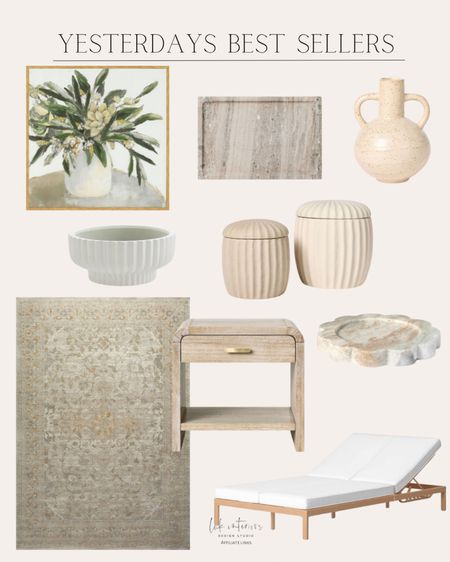 Yesterdays Best Sellers
Wall art / footed marble tray / matte ceramic canisters / double lounge chaise / area rug / accent table / ceramic planter / ceramic vase / 

#LTKSeasonal #LTKHome