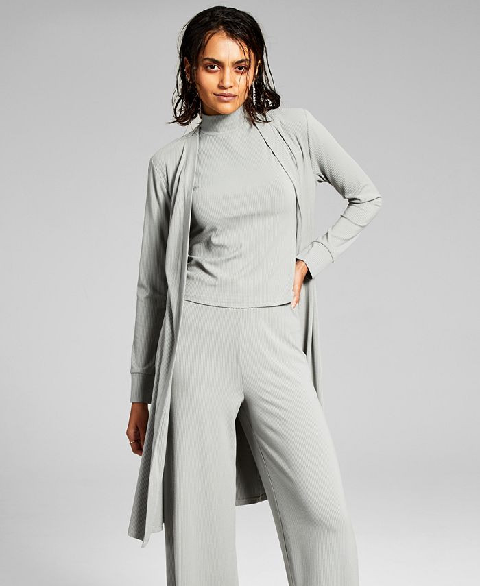 Women's Ribbed Duster Cardigan | Macys (US)