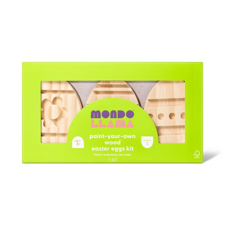 6pc Paint-Your-Own Wood Easter Eggs Kit - Mondo Llama™ | Target