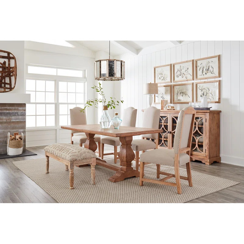 Katharine Mango Solid Wood Trestle Dining Table | Wayfair North America