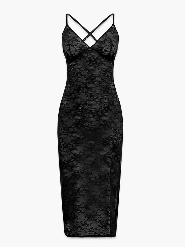 Lace Deux Midi Slip in Black | SAVAGE X FENTY UK United Kingdom | Savage X Fenty UK