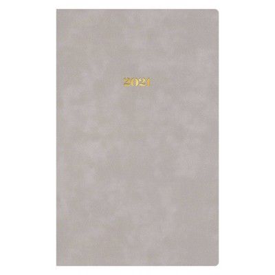 2021 The Everygirl Planner 5" x 8" Faux Leather Weekly/Monthly Bookbound Mist - Blue Sky | Target
