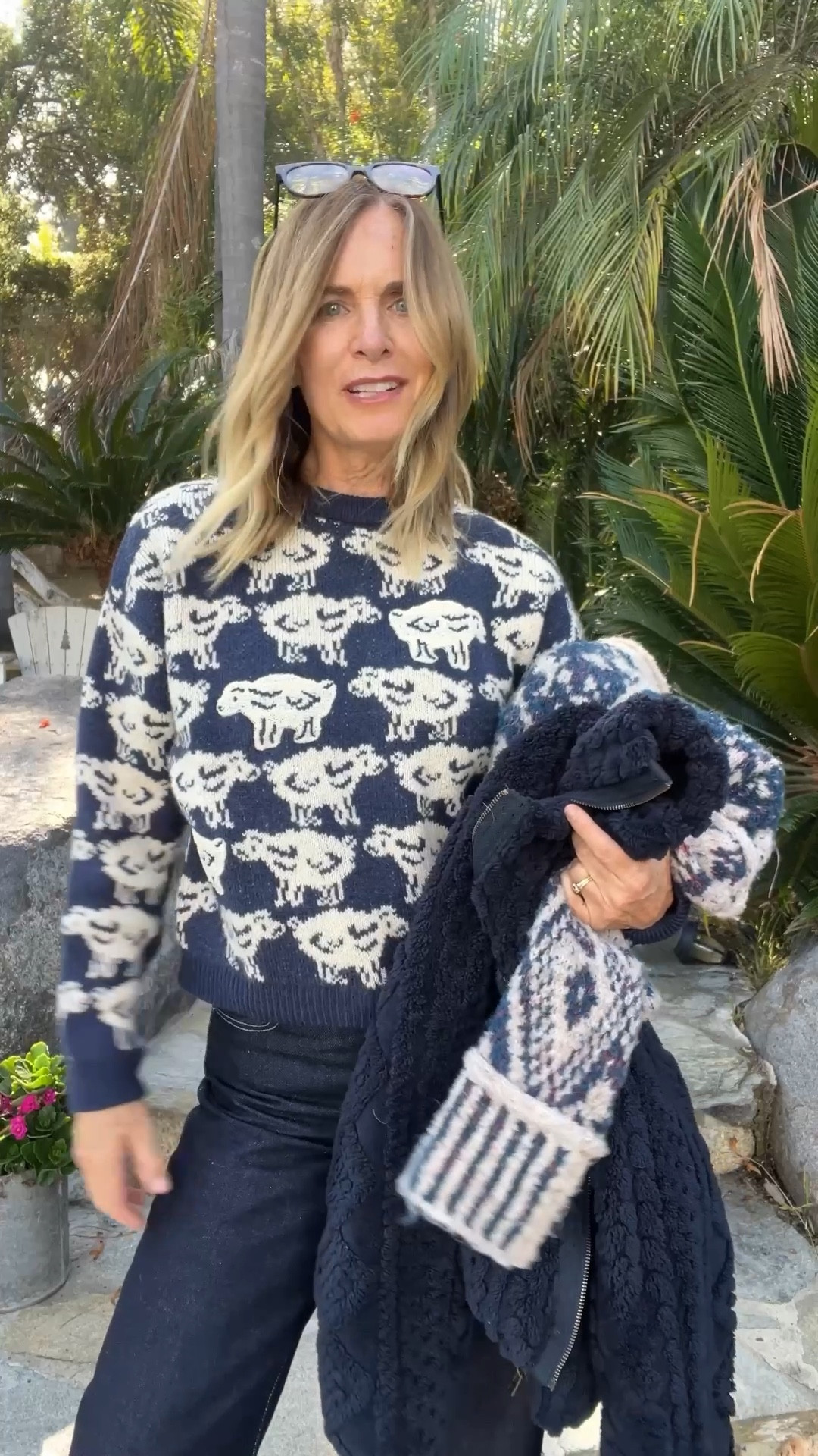 3 adorable navy and white sweaters! You’re gonna want all three! 

I’m 5’4” wearing XS, 25.

#LTKStyleTip #LTKOver40 #LTKSeasonal