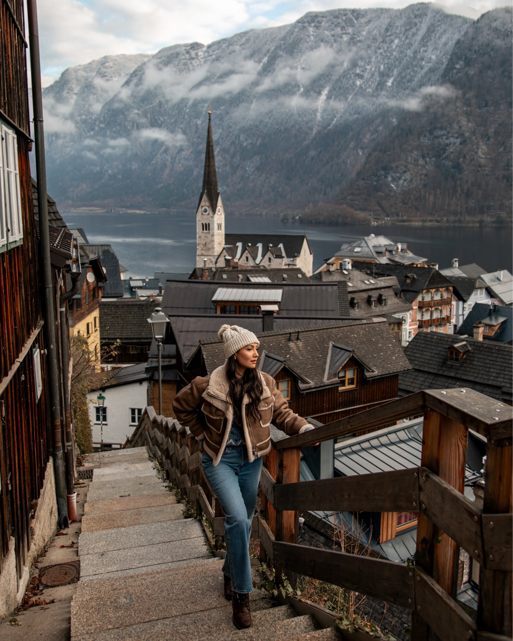 Linked my cosy winter outfit for a morning exploring Hallstatt. The jeans are in wash medium, regular length. If you’re between sizes, I would recommend sizing down. 

#LTKwinter #LTKtravel #LTKeurope
