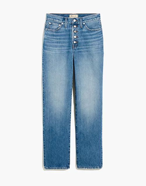 The Plus Perfect Vintage Straight Jean in Becker Wash: Button-Front Edition | Madewell