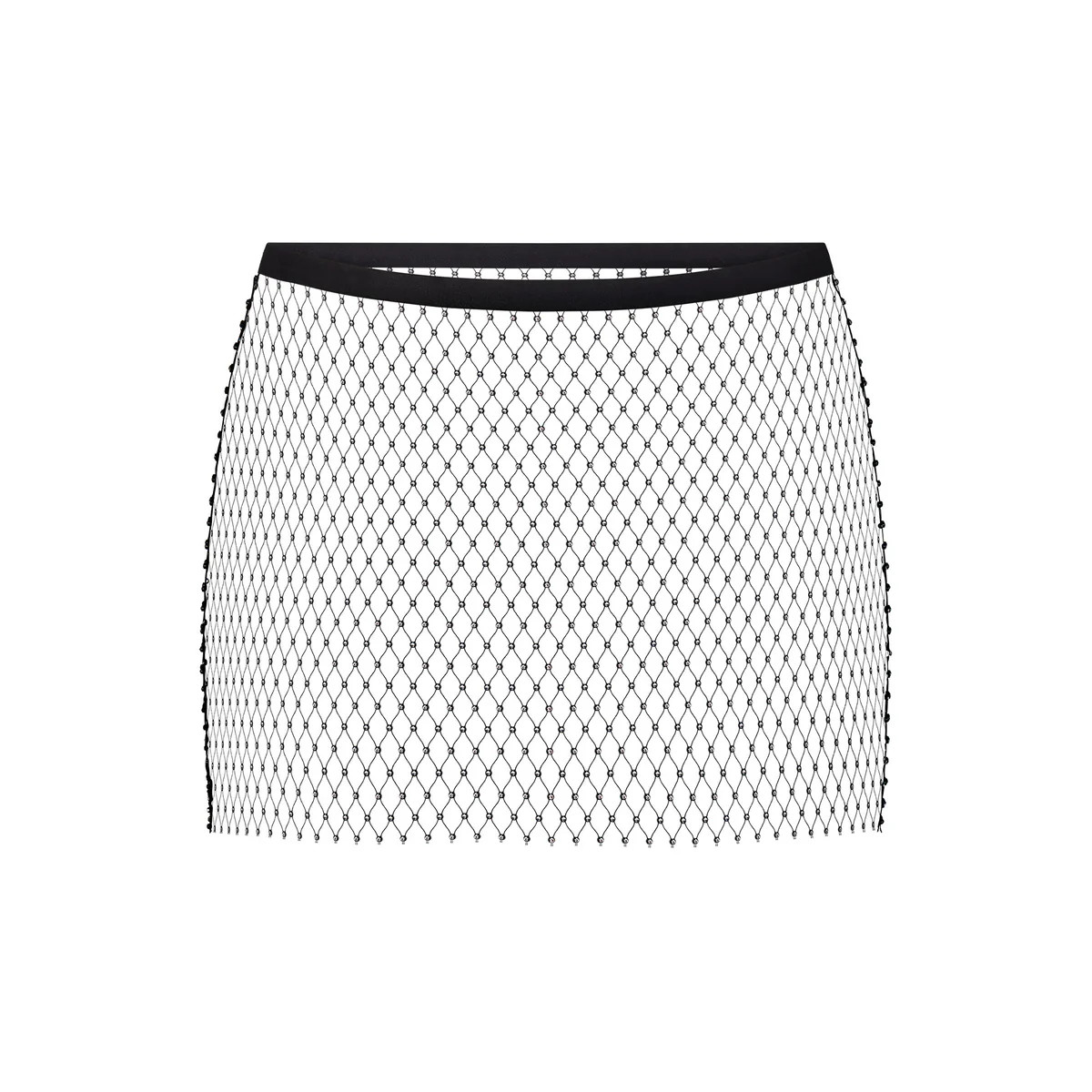 RHINESTONE COVER UPS LOW RISE MINI SKIRT | ONYX | SKIMS (US)