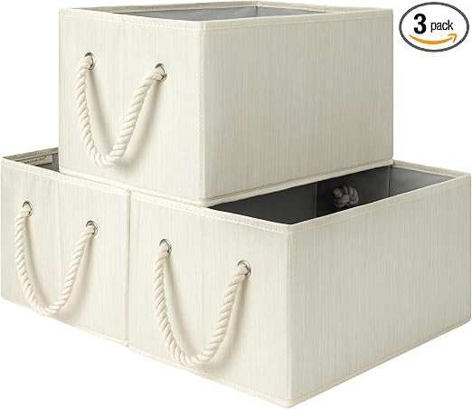 StorageWorks Storage Baskets for Shelves, Fabric Storage Bins, Closet Organization and Storage Ba... | Amazon (US)