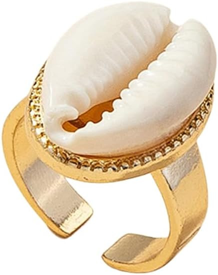Mrotrida Shell Ring for Women Fashion Natural Sea Shell Finger Rings Bohemian Midi Rings | Amazon (US)
