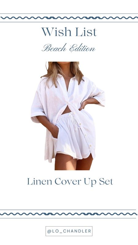 I was so excited when I found this because there is nothing better than a linen set in the summer! Love this to throw on as a coverup or dress up as an outfit 



Linen set
Swim coverup
Matching set 
Shorts and top set 
Amazon fashion

#LTKswim #LTKfindsunder50 #LTKstyletip