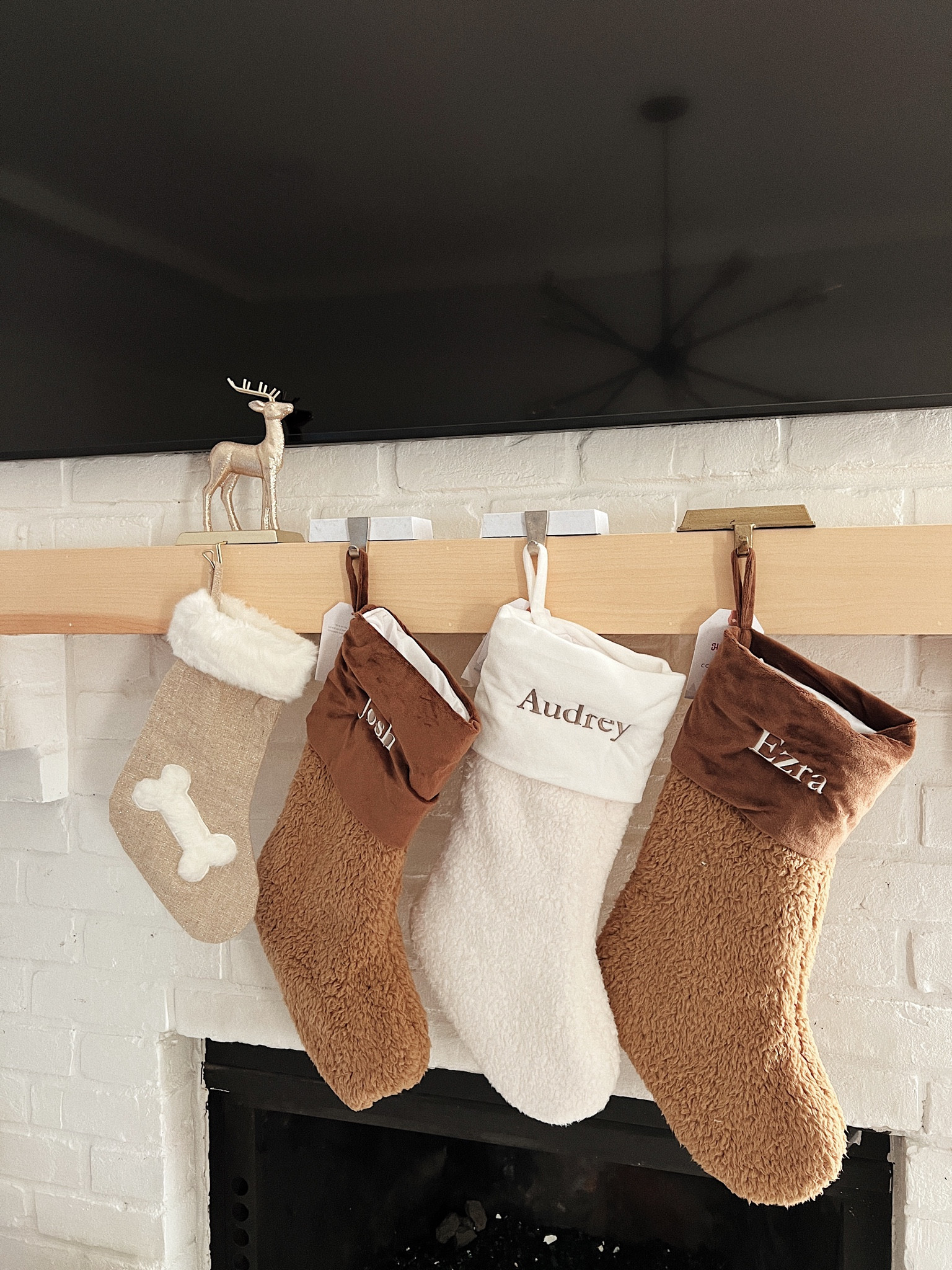 Custom sherpa stockings we have are on sale today for $23 a piece! 

#LTKSeasonal #LTKHoliday #LTKCyberweek