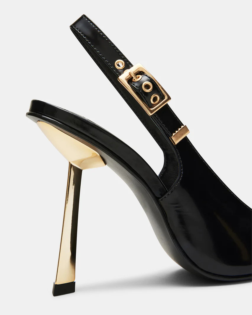 DIVINE Black Leather Slingback Pump | Women's Heels | Steve Madden (US)