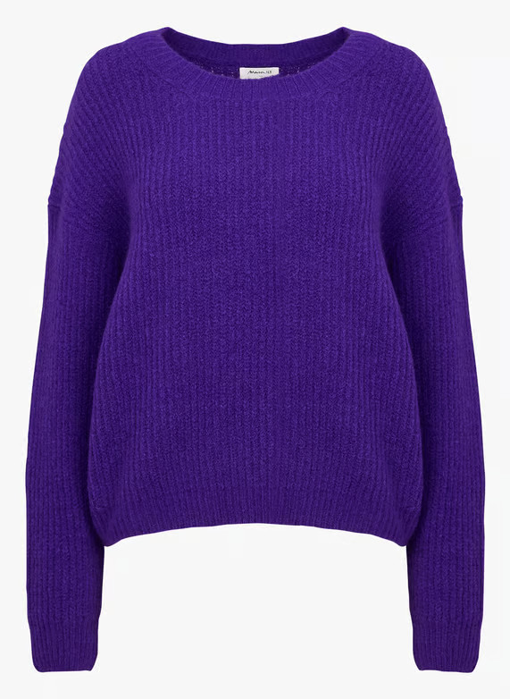 PULL COL ROND EN LAINE MéLANGéE VIOLET MAISON 123 - FEMME | Place des Tendances | Place des tendances (FR)