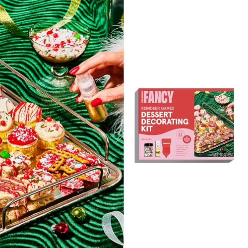 Fancy Sprinkles Limited Edition Holiday Reindeer Games Dessert Decorating Kit with Sprinkles, Gold Edible Glitter Dust Pump and Fancy Decorating Melts | Amazon (US)