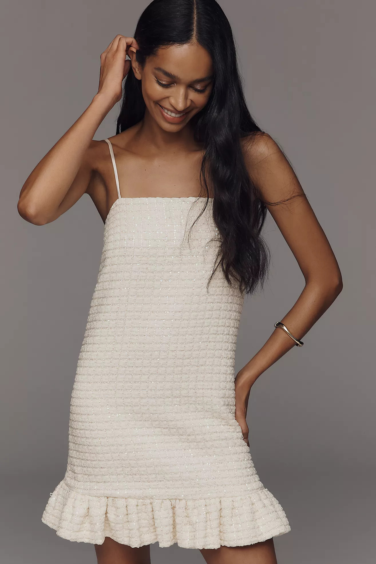 Sunday in Brooklyn Textured Ruffle Mini Dress | Anthropologie (US)