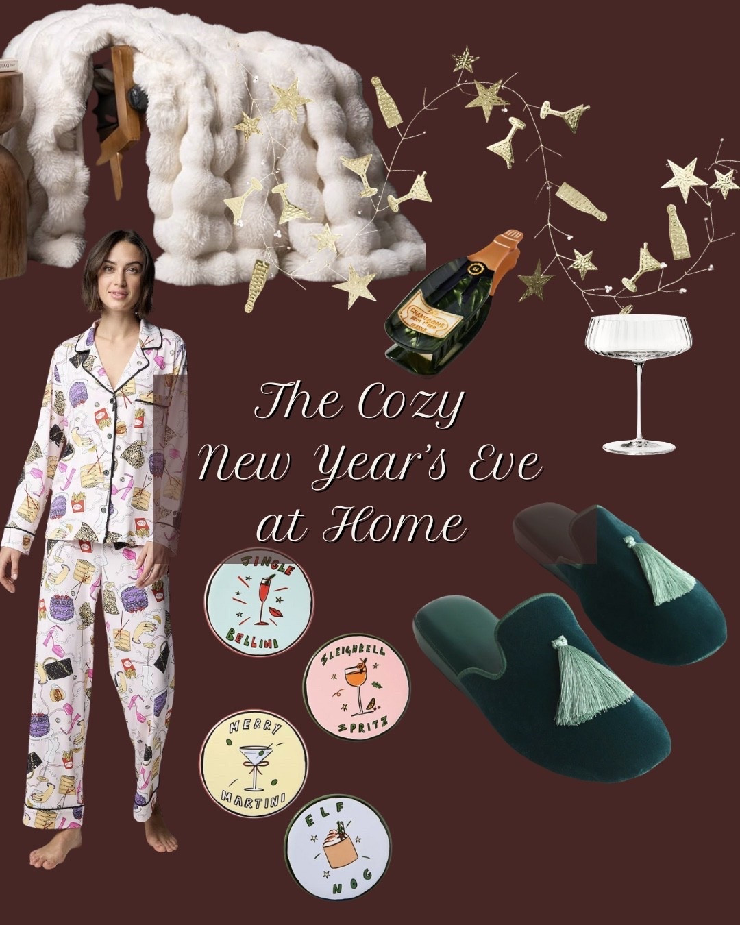 The Cozy New Year’s Eve at Home 🥂
Think plush throws, champagne coupes, cozy pajamas, festive cocktail coasters, twinkle lights, and chic house slippers for a low-key but still special New Year’s Eve at home. Everything here is comfy, elevated, and easy to reuse all winter long.

Shop my Cozy NYE picks and create a stay-in celebration that still feels intentional ✨

#LTKHoliday