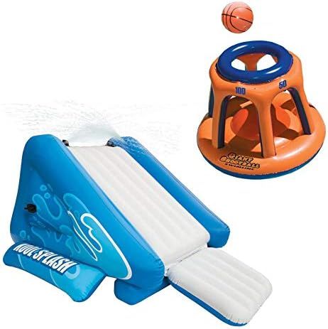 Intex Kool Splash Inflatable Swimming Pool Water Slide & Giant Basketball Hoop | Amazon (US)