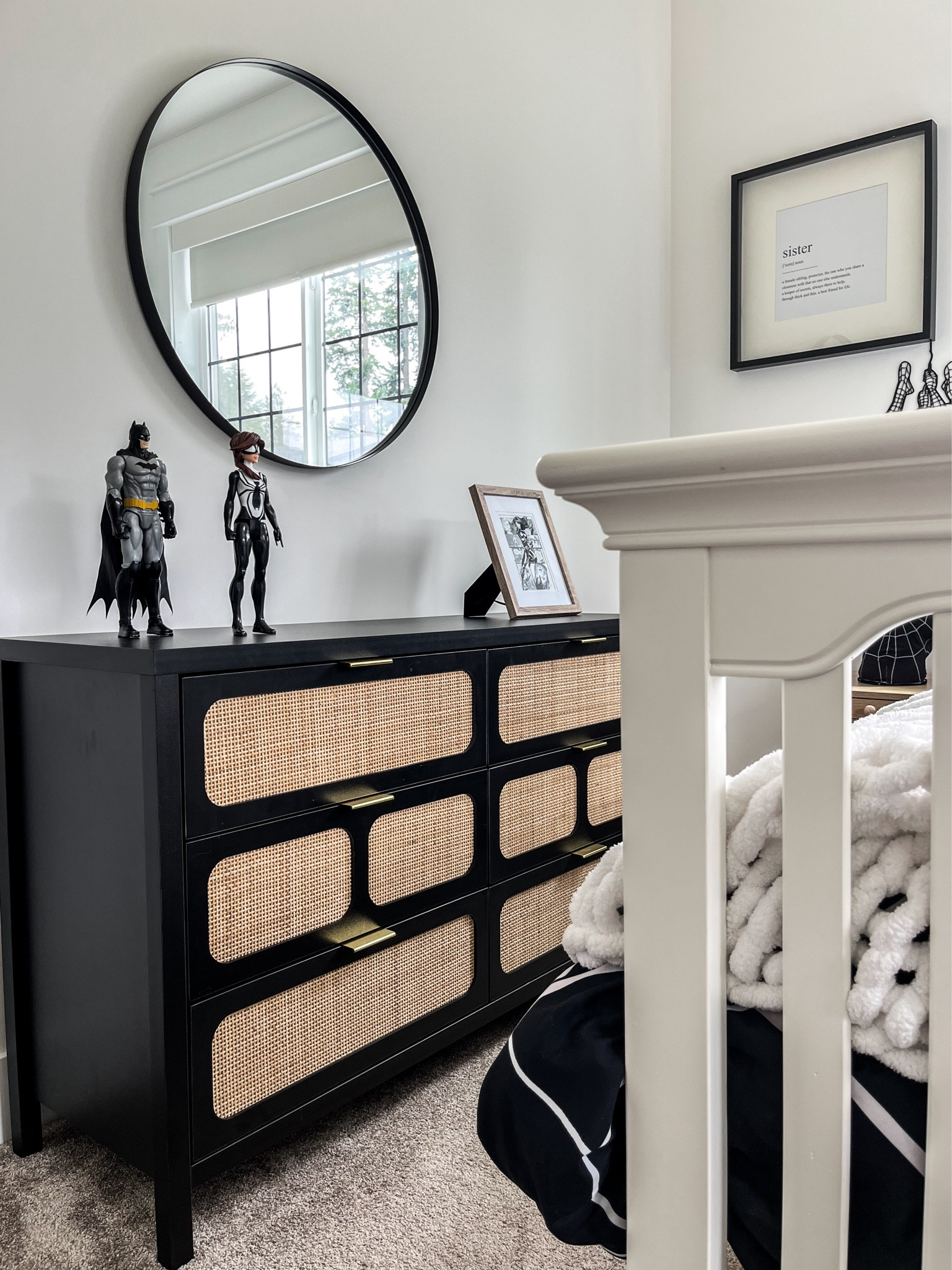 H O M E / love this black 6 drawer dresser with rattan for Jade’s superhero bedroom. It’s got the mid-century modern vibe I was going for as a nod to the origin of Marvel comics…also on sale atm

Walmart | Wayfair | Furniture | Dresser | Nightstand | Amazon Toys

#LTKsale #LTKhome #LTKkids