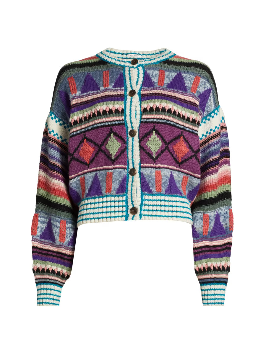 Soaring High Intarsia-Knit Cardigan | Saks Fifth Avenue