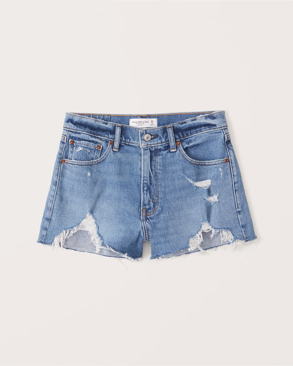 Mid Rise Mom Shorts | Abercrombie & Fitch (US)