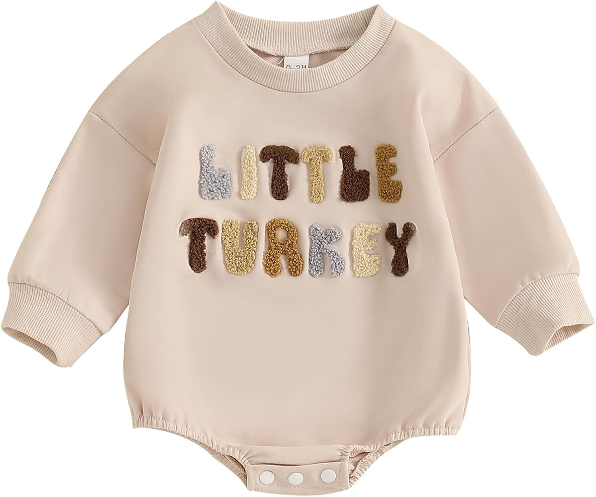 Oversized Sweatshirt Romper, Bubble Romper, 3 6 9 12 18 Months | Amazon (US)