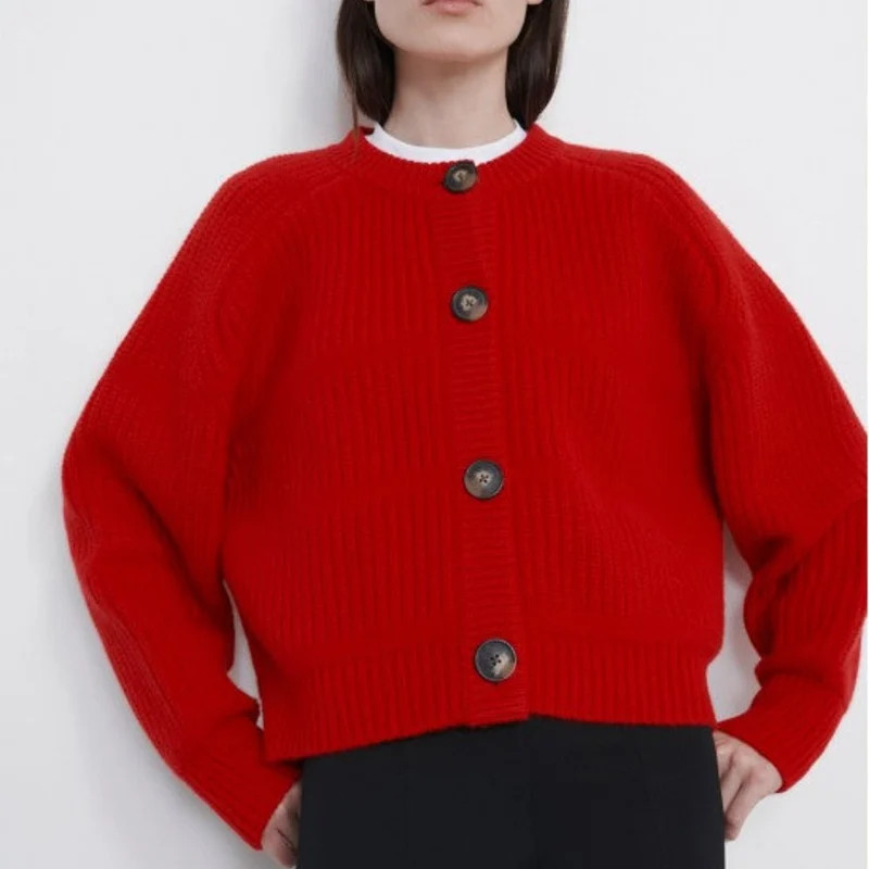 LOULOU STUDIO Duma Cashmere Cardigan - Red - XS | Verishop