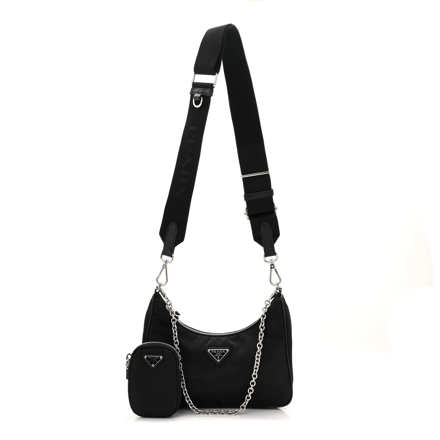 Nylon Re-Edition 2005 Shoulder Bag Black | FASHIONPHILE (US)
