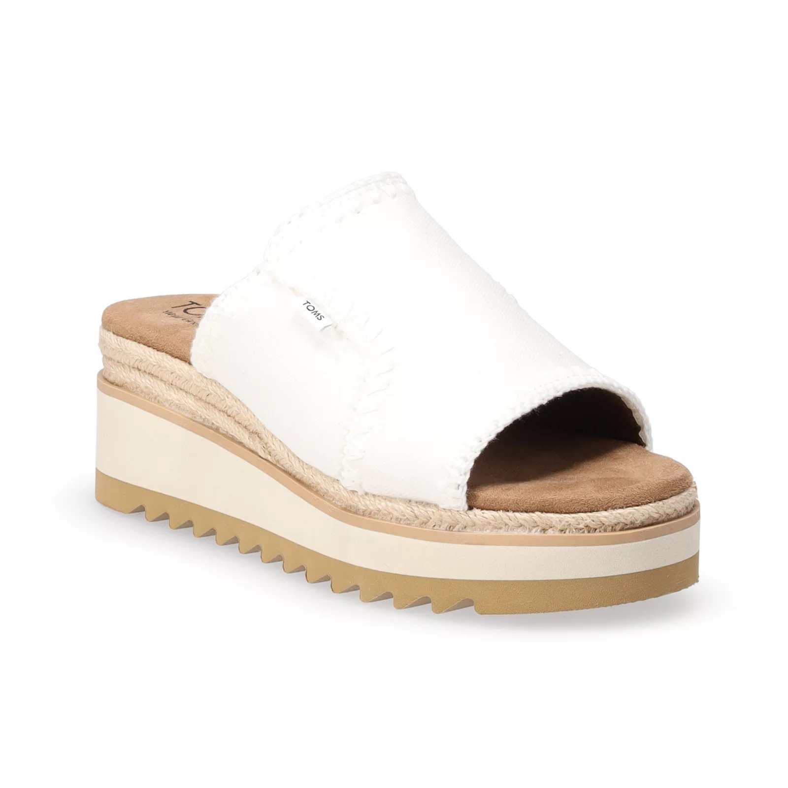 TOMS Adria Women's Platform Slide Sandals, Size: 5, White | Kohl's