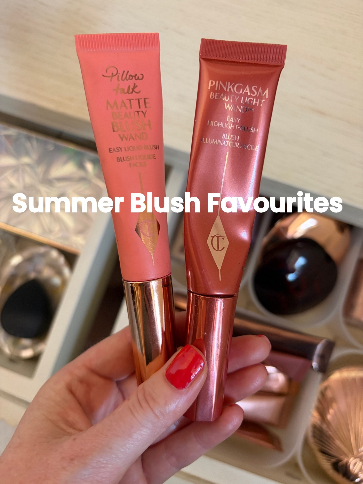 Two Charlotte Tilbury blushes I’ve been reaching for on repeat lately 🧡🌅 The Beauty Light Wand in Pinkgasm Sunset for that gorgeous, glowy, sun-kissed flush, and the Matte Beauty Blush Wand in Pillow Talk Peach Pop when I want something softer, peachy and more matte.

Both are so easy to blend and instantly make the skin look fresh and healthy perfect for summer days when I want my makeup to feel effortless but still look really pretty. 

You can use my code CT-SOC2DCOKDFB for 15% off your first Charlotte Tilbury order ✨ AD-Affiliate Gifted

#LTKuk #LTKsummer #LTKbeauty