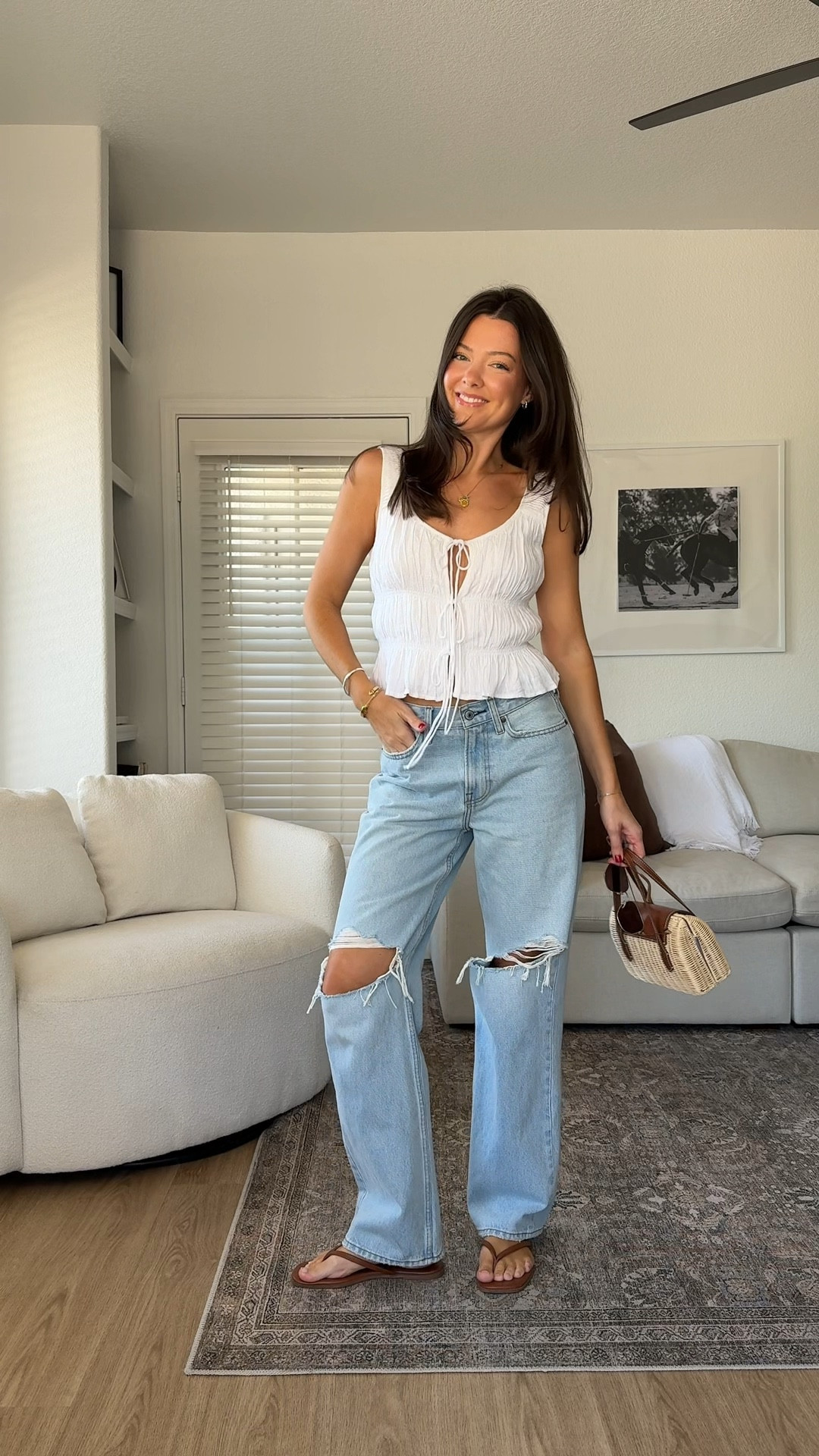 When in doubt, the go-to is a good white top and jeans 👏🏼 I’m 5’7” wearing a size XS in the first two tank tops, and a size small in the last tee shirt! Wearing my true size 25 regular in all of the jeans. Use code DENIMAF at Abercrombie until 8/11/2025

#LTKFindsUnder100 #LTKSeasonal #LTKStyleTip
