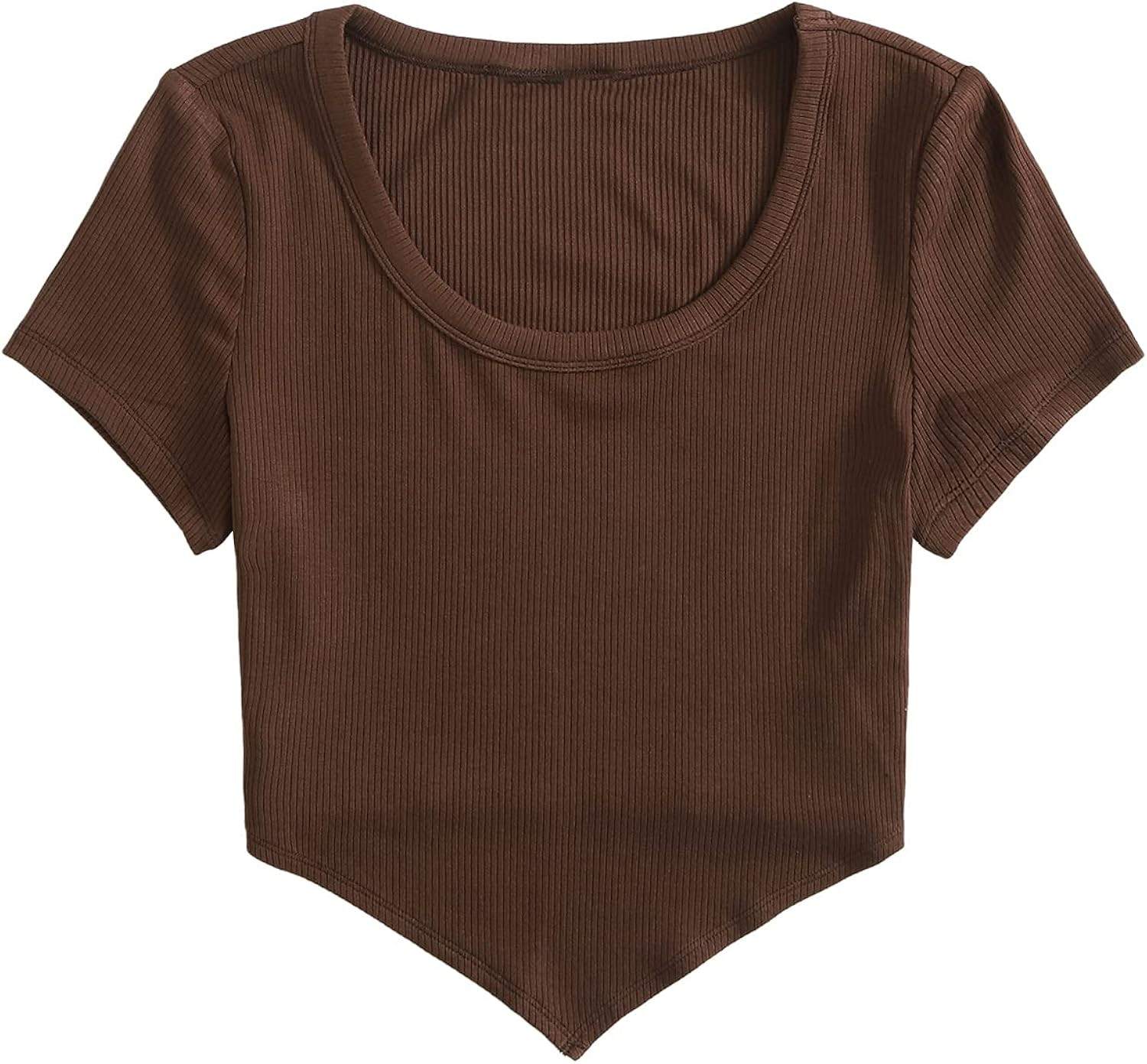 SweatyRocks Women's Embroidered Crop Top Short Sleeve T Shirt | Amazon (US)