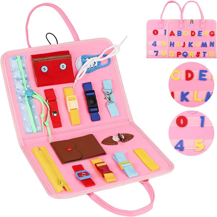 Mardiko Toddler Busy Board Educational Learning Toy Sensory Board for Kids 1 2 3 4 Year Old Girl ... | Amazon (UK)