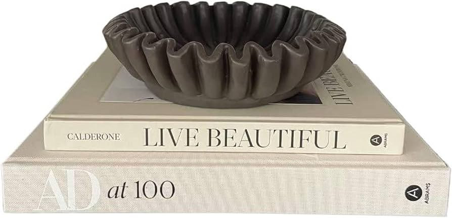 Ruffle Bowl - Perfect Coffee Table Decor For Living Room Design And Home Decoration - Resin Mater... | Amazon (US)