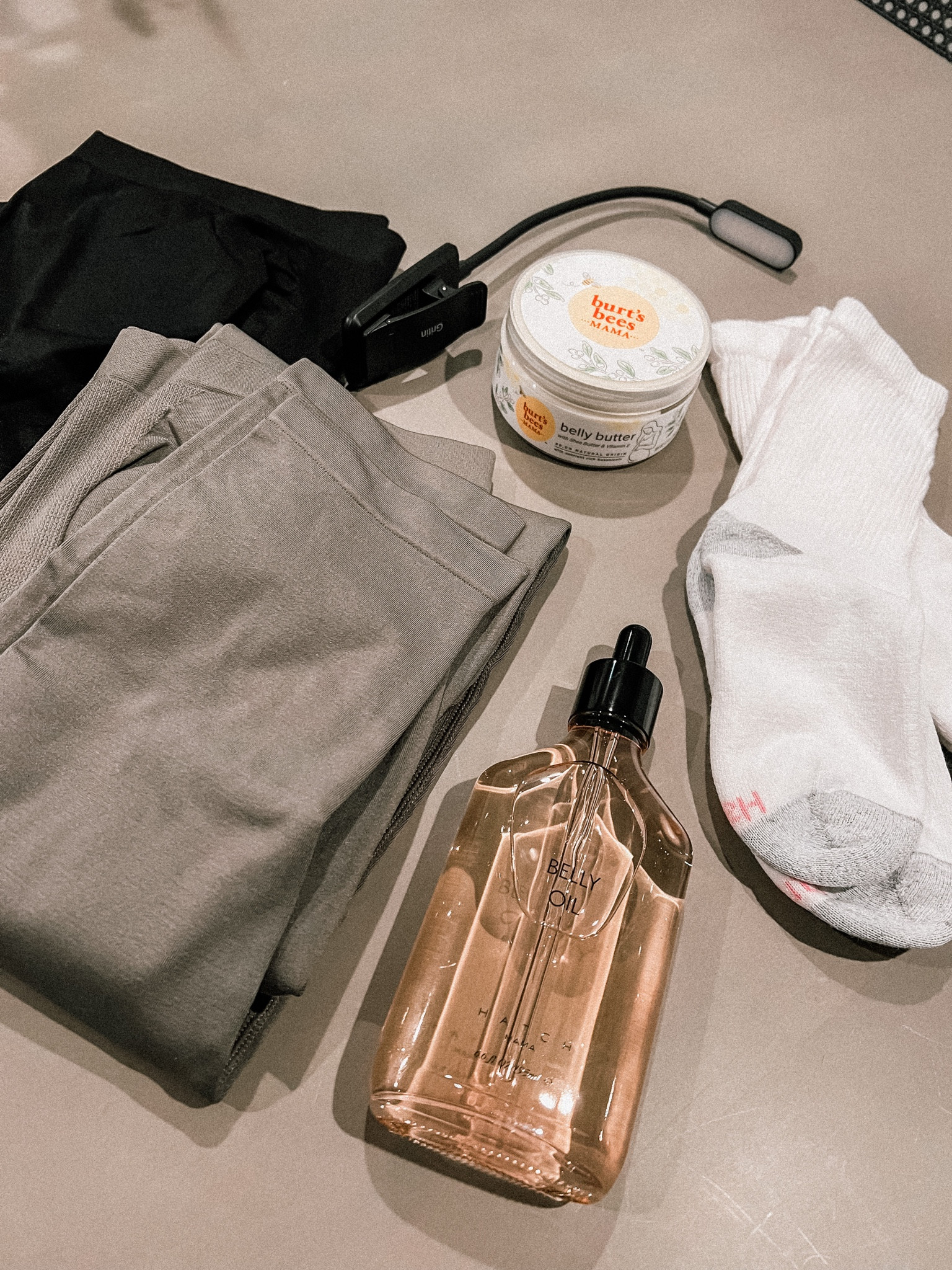 Pregnancy essentials during the second trimester! Belly oil and body butter to prevent stretch marks, fresh socks because they’re so cozy and a book reading light for nights when I can’t sleep! #pregnancy #mama #maternity #motherhood #essentials #secondtrimester #baby

#LTKbeauty #LTKbaby #LTKbump