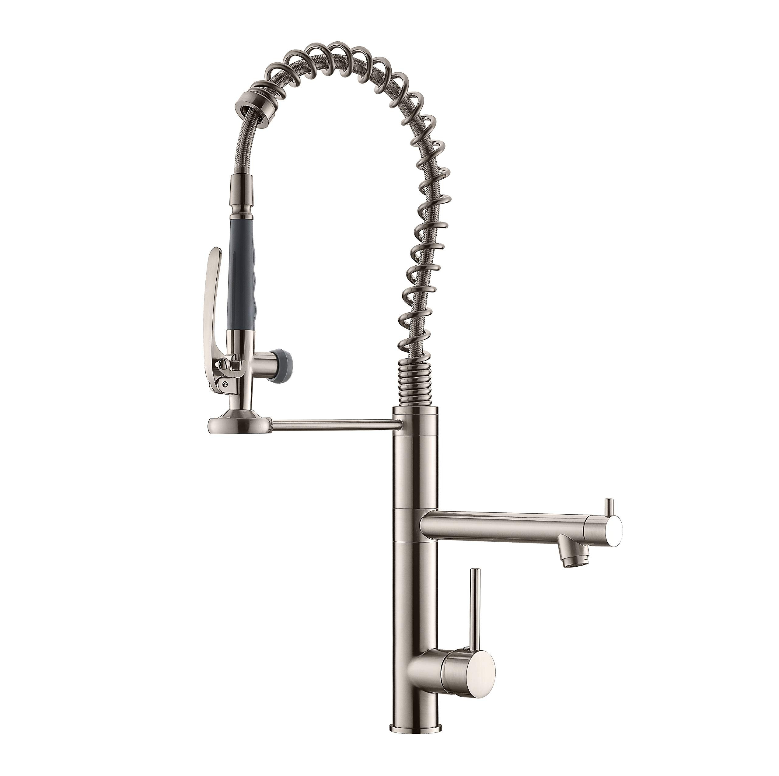 Commercial Kitchen Faucet with Pull Down Sprayer,AIMADI Modern Single Handle High Arch Pre-Rinse ... | Amazon (US)