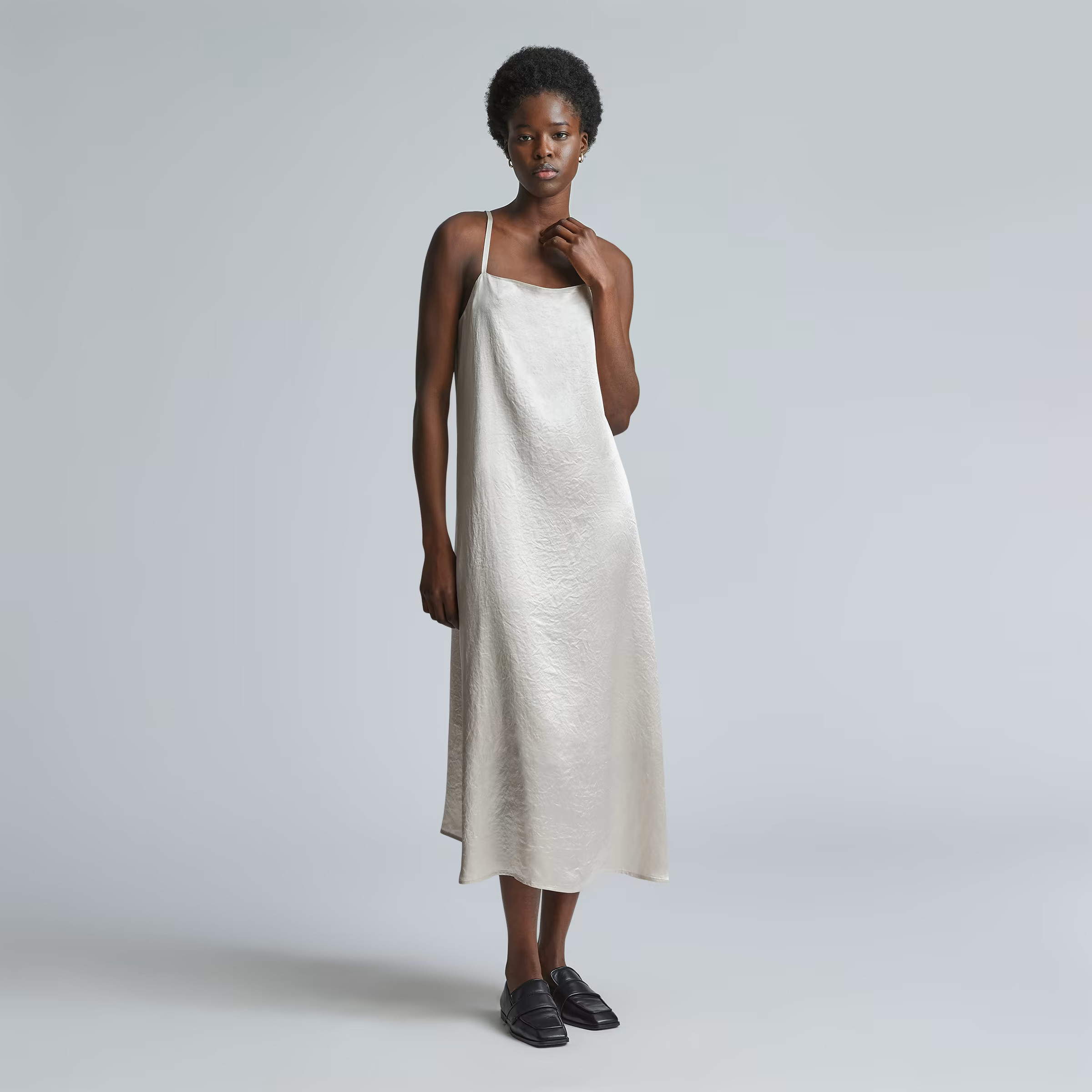The Satin Square-Neck Slip Dress | Everlane