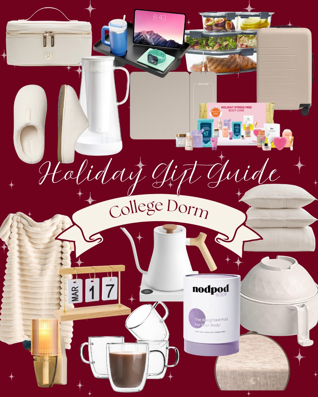 🎓✨ Perfect for dorm life! My College Dorm Holiday Gift Guide is full of stylish, practical, and cozy essentials to make their space feel like home away from home. Tap to shop all my top picks! #HolidayGiftGuide #CollegeDorm #ChristmasGifts #DormEssentials #CozyChristmas

#LTKHoliday #LTKGiftGuide #LTKU