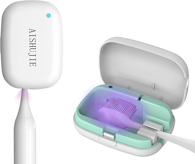 Travel Toothbrush Sterilizert Case,Toothbrush Cover with Sterilizert, 99.9% Cleaning Effect, Fits... | Amazon (US)