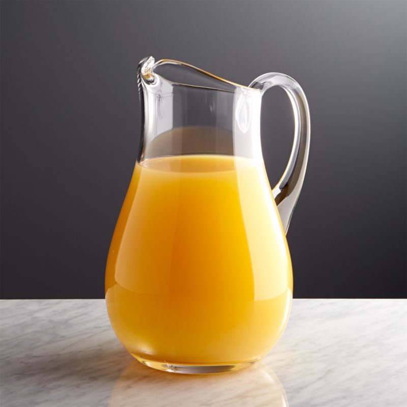 All Purpose Clear Glass Pitcher + Reviews | Crate and Barrel | Crate & Barrel