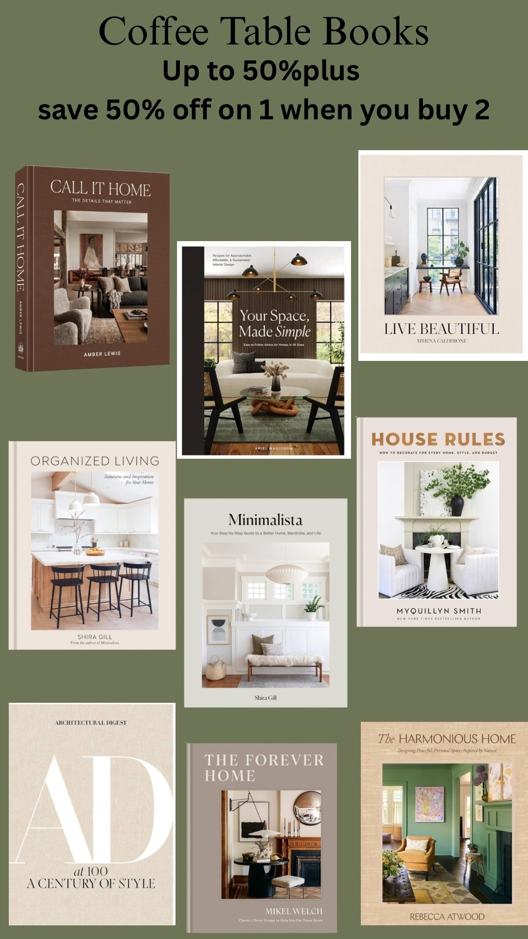 Aprovecha esta oferta mientras esté disponible . 
Estos libros además de ser tener unas fotografías de muy alta calidad ofrecen mucha información que puedes aplicar para tu hogar 🥰. 

#coffeetablebooks 
#bestsellerbooks
#coffetable

#LTKmomlife #LTKSeasonal #LTKHome