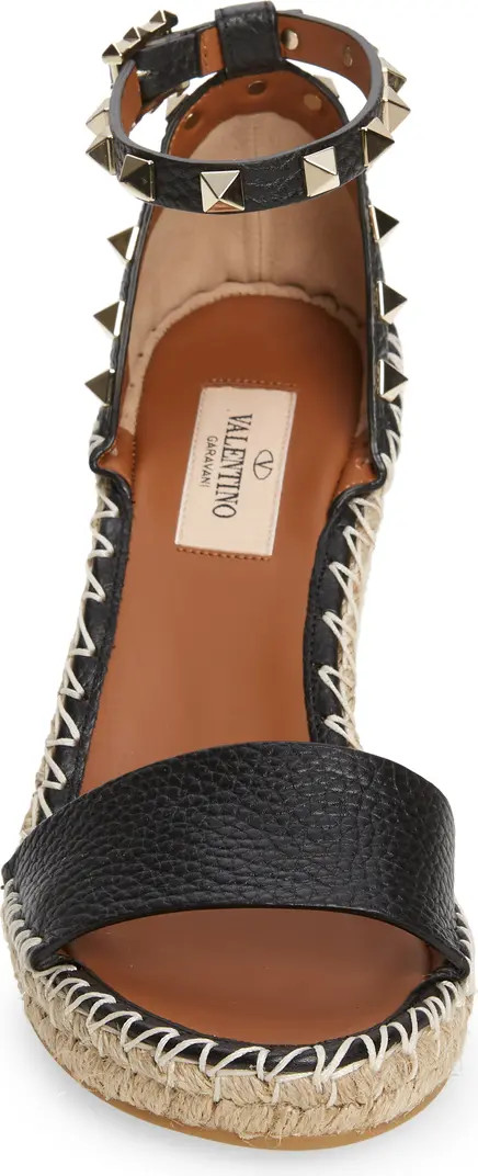 Valentino Rockstud Espadrille Wedge Sandal | Nordstrom