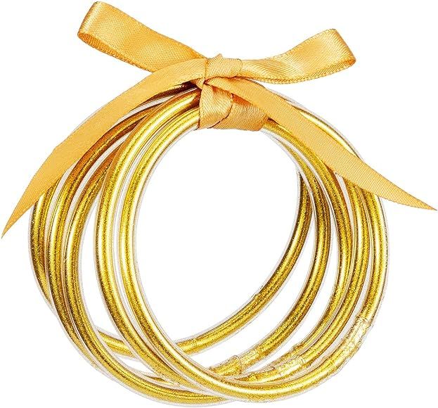 Alphatool Glitter Jelly Bangles Bracelets for Women- Soft Silicone Glitter Filled Bracelet Sparkling | Amazon (US)