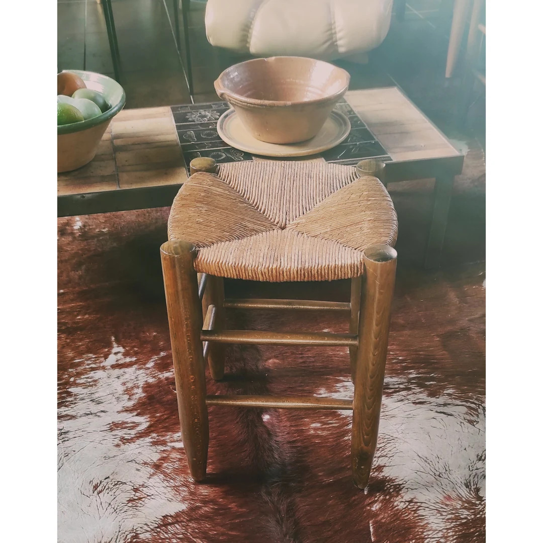 French vintage wood stool / country boho chic display cottage  furniture charlotte perriand | Etsy (CAD)