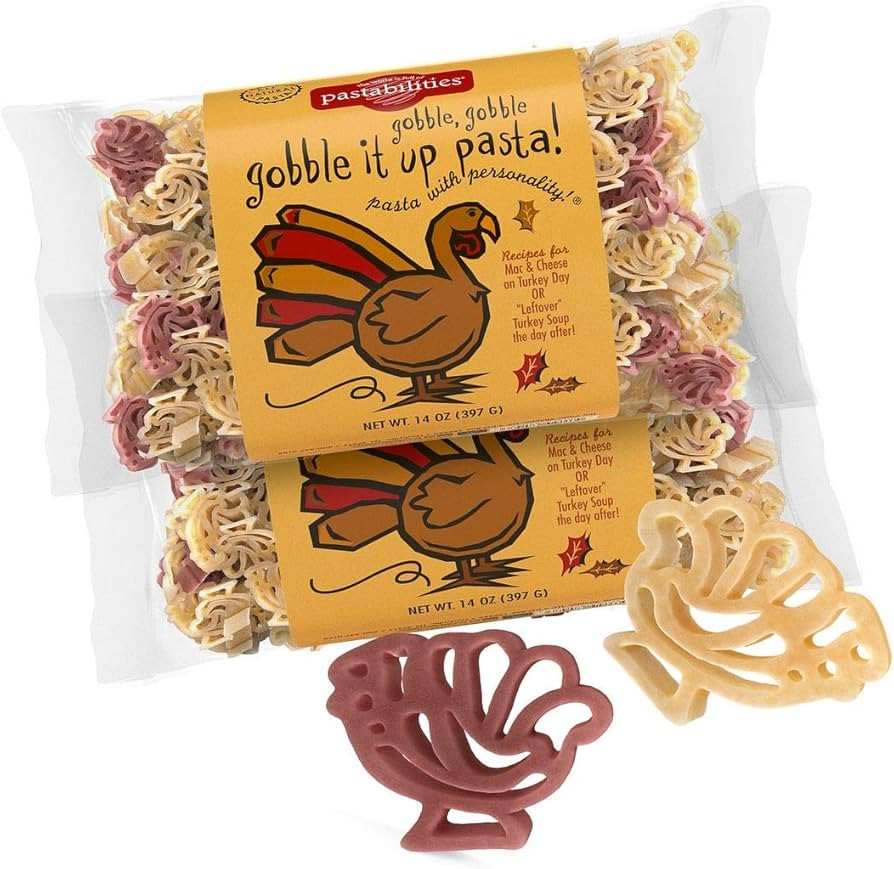 Pastabilities Fun Shaped Pasta for Kids - Gobble It Up - Turkey Shaped Fun Theme, Non-GMO Natural... | Amazon (US)
