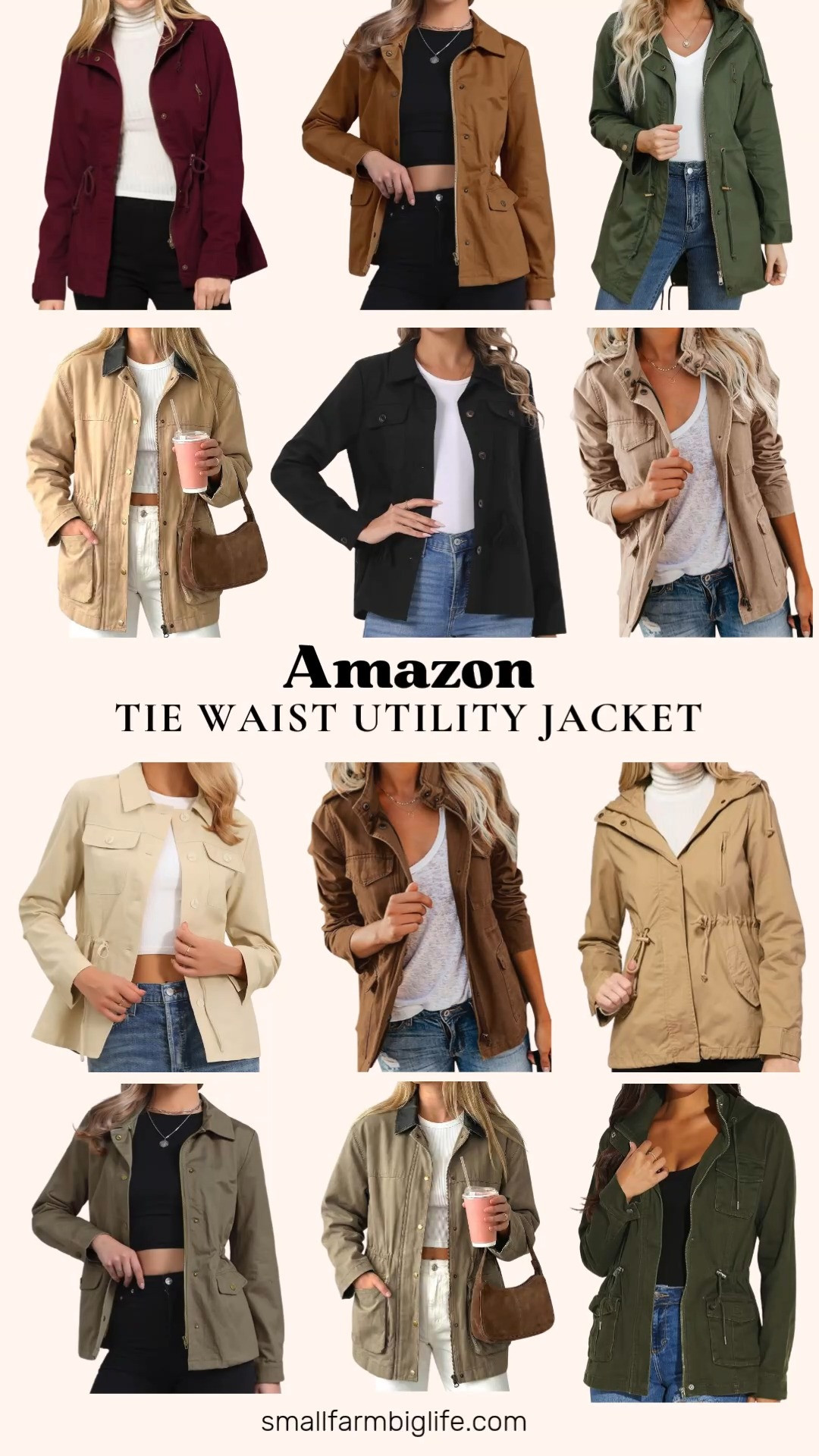 Utility jackets are one of my favorite pieces for fall, and this drawstring waist style is such an easy way to add structure to any outfit.
The caramel and grey army green Allegra K utility jackets have a zip up front, snap buttons, and a drawstring waist for a flattering fit. The beige and black Allegra K linen jackets bring a lighter option with the same button down utility style, perfect for early fall layering.
The army green anorak with a hoodie and drawstring waist is great for casual fall days, easy to zip up and go. For a military inspired look, the khaki and brown safari style anorak jackets have snap buttons and a lightweight feel perfect for transitional weather.
The burgundy and khaki hooded utility anoraks bring a safari silhouette with a cozy hood, while the light brown and khaki barn jackets have a contrast collar, canvas chore style, and large pockets for a trendy Y2K inspired look.
#utilityjacket #fallouterwear #anorakjacket #amazonfashionfinds #falltransition 

 #LTKootd #LTKOver40