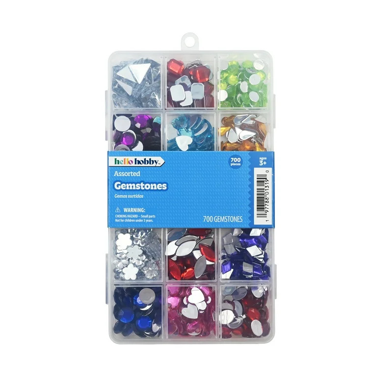 Hello Hobby Gemstone Case \u2013 700 Piece Assortment for Arts & Crafts | Walmart (US)