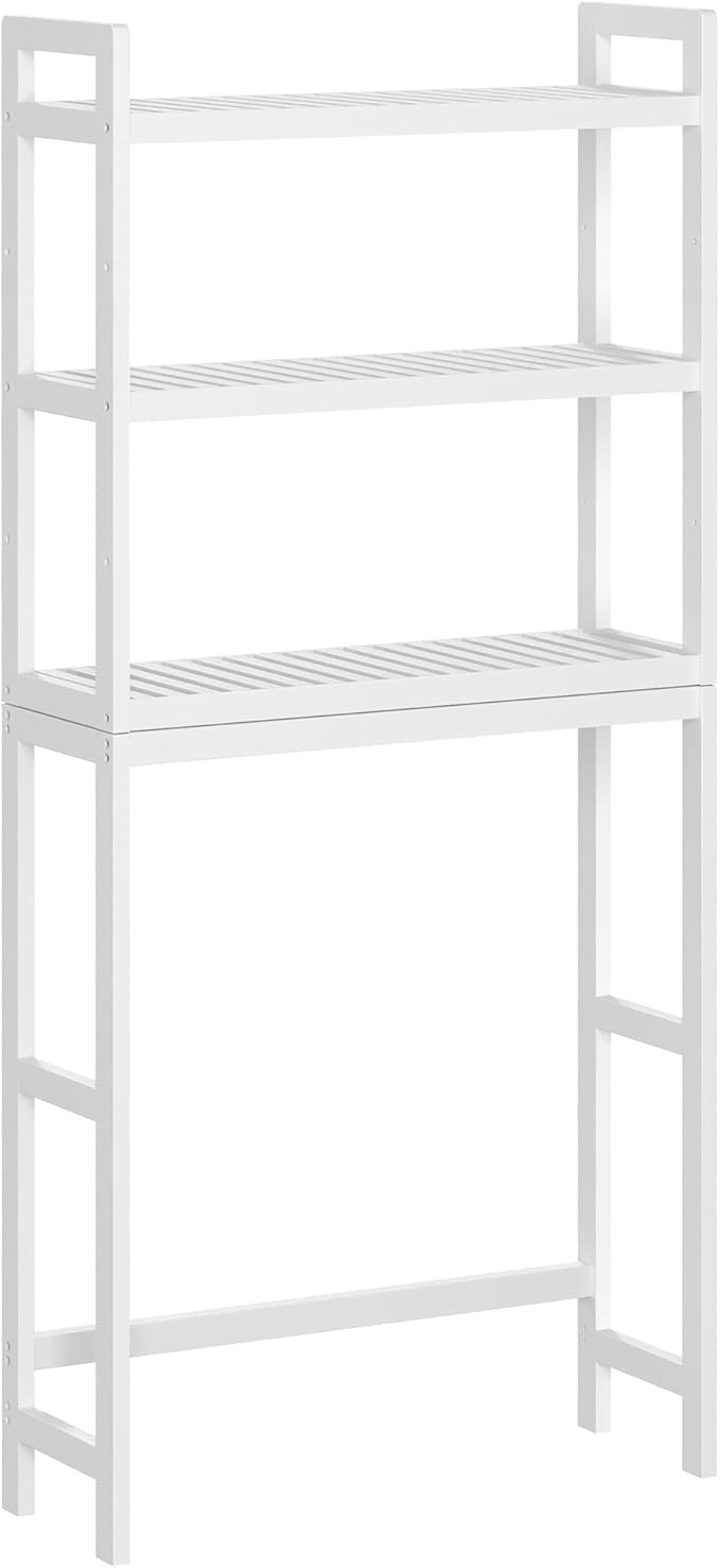 Amazon.com: SONGMICS Over The Toilet Storage, 3-Tier Bamboo Bathroom Organizer with Adjustable Sh... | Amazon (US)