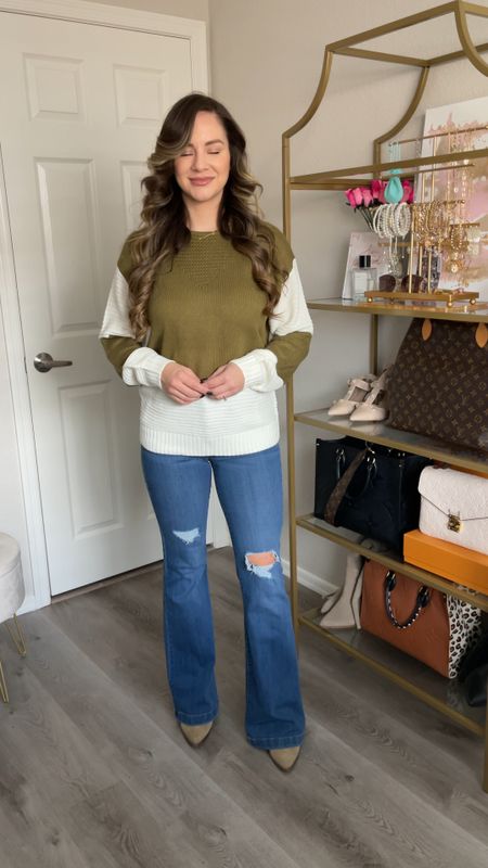 Casual Sweater Outfit Idea | Colorblock Sweater (small) Flare Jeans (2), Ankle Boots (tts) | Amazon Fashion, Walmart Fashion, Casual Style | #CasualStyle #CasualFashion #AmazonFashion #WalmartFashion #OutfitIdea

#LTKVideo #LTKfindsunder50 #LTKfindsunder100