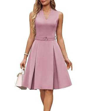 GRACE KARIN Women's Wear to Work Dresses 2026 Business Office Fit and Flare Midi Dress Church Out... | Amazon (US)